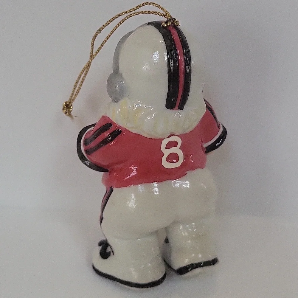 Mini Porcelain Santa Claus Number 8 Football Player